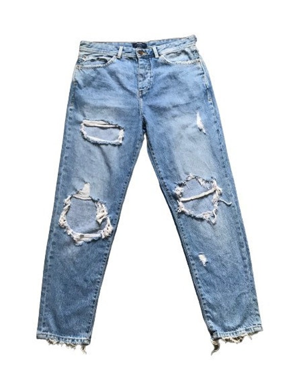 Sz 34 Vintage Bershka Distressed Jeans Made in Turkey Nice | Etsy