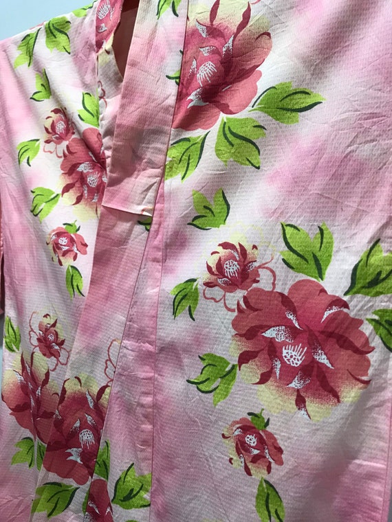 MEGA SALE !! Vintage 70s Yukata Cotton Kimono Jap… - image 9