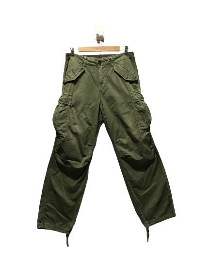 Cargo trousers  Khaki greenPatterned  Men  HM IN