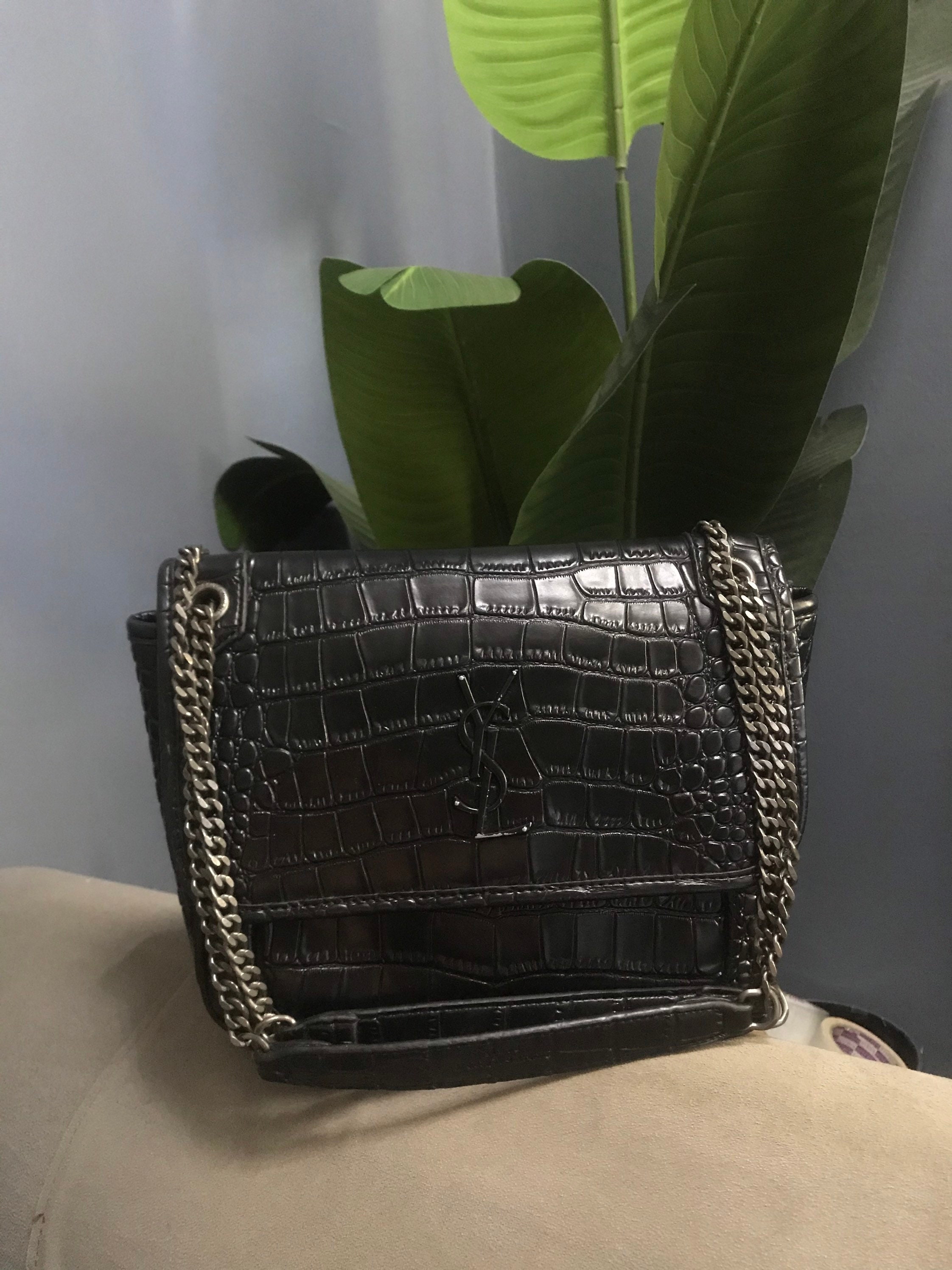 Lot - Crocodile Embossed Leather Patchwork CHANEL Bag