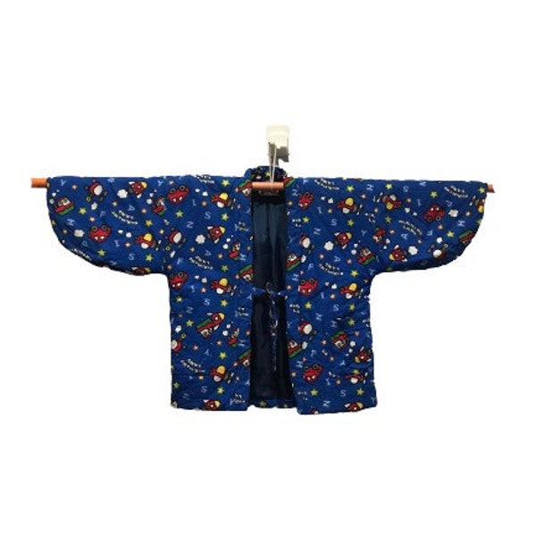 MEGA SALE !! Vintage 70er Hanten Kinder Kimono Japanische Traditionelle Kleidung Winter Kimono Gepolstert Warm Wear Schönes Motiv