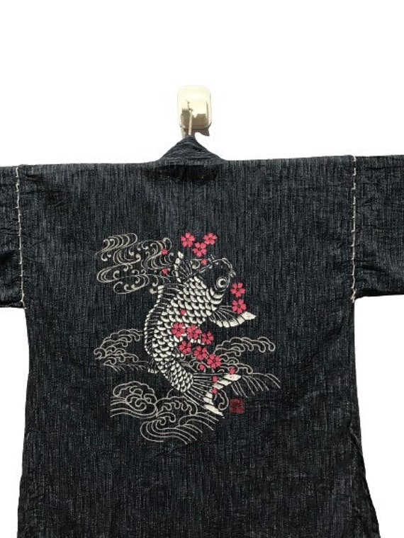 MEGA SALE !! Vintage 70s Jinbei Kimono Japanese T… - image 4
