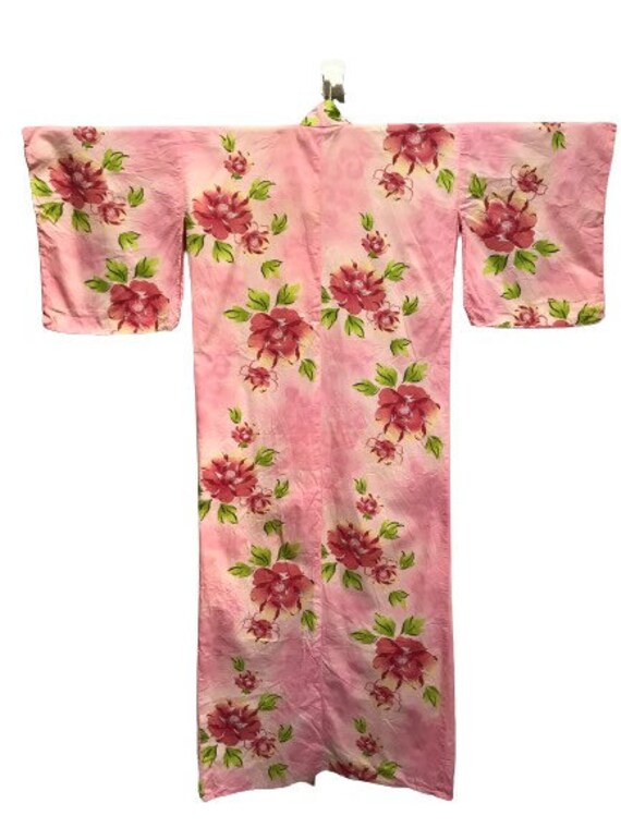 MEGA SALE !! Vintage 70s Yukata Cotton Kimono Jap… - image 2