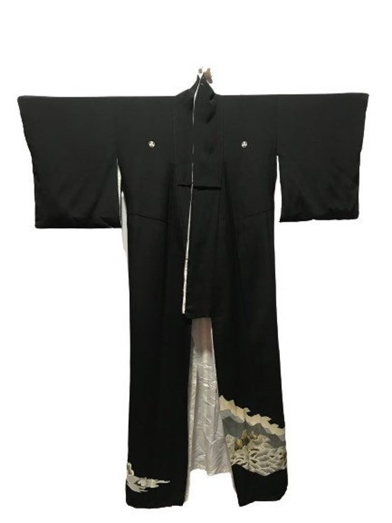 MEGA SALE !! Vintage 70s Yukata Kimono Japanese Tr