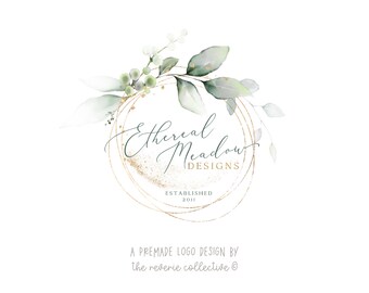 Download Gold Greenery Logo Etsy