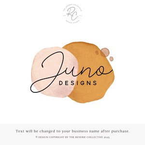 Boho Logo, Neutral Logo, Abstract Logo, Watercolor Logo, Geometric Logo, Midcentury Logo, Bohemian Logo, Modern Logo, Premade Logo Design