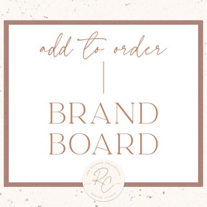 Add A Brand Board - A La Carte Option - Branding Board, Logo Branding, Logo Design, Business Branding, Premade Logo Design, Custom Logo