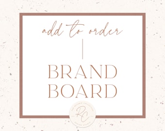 Add A Brand Board - A La Carte Option - Branding Board, Logo Branding, Logo Design, Business Branding, Premade Logo Design, Custom Logo