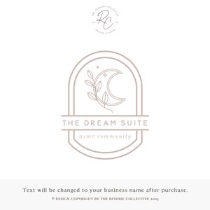 Logo Boho Moon Line Art: Gotowy projekt Mystic Branding