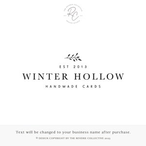 Branch Logo, Rustic Logo, Farmhouse Logo, Photography Logo, Minimal Logo, Simple Logo, Country Logo, Premade Logo Design