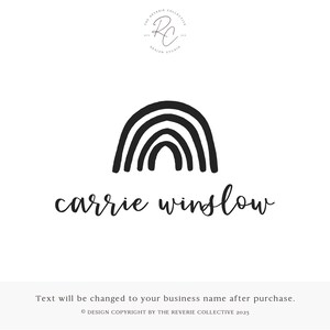 Rainbow Logo, Bohemian Logo, Modern Logo, Minimal Logo, Cute Logo, Lifestyle Blog Logo, Life Coach Logo, Premade Logo Design