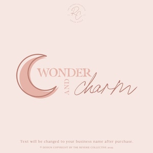 Projekt gotowego logo Crescent Moon: nowoczesna marka biznesowa w stylu boho