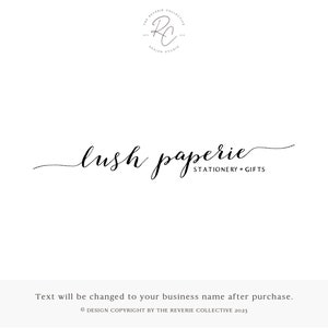 Rustic Handwritten Script Logo Design: Premade Business Branding