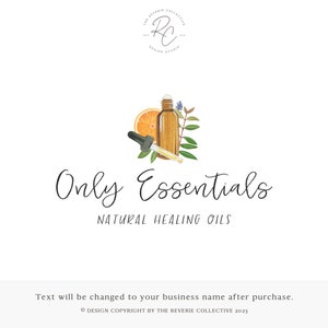 Essential Oil Logo, Calligraphy Logo, Watercolor Logo, Shop Logo, Business Logo, Boutique Logo, Premade Logo Design