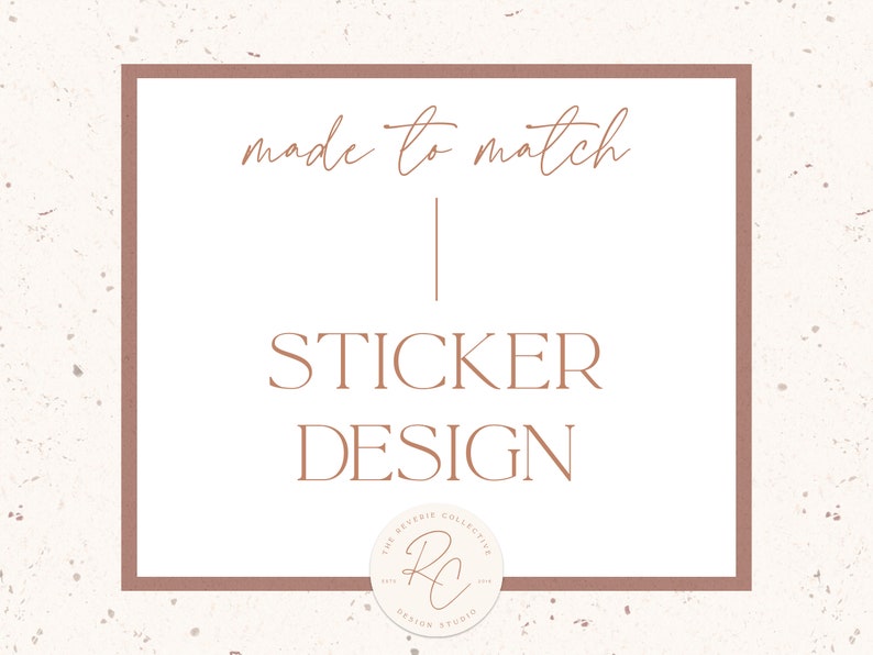 Matching Sticker Design A La Carte Option Premade Logo Design, Custom Logo Design, Social Media, Instagram Template, Graphic Design image 1