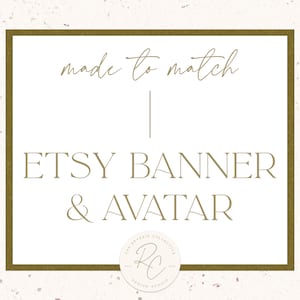 Etsy Banner & Avatar - A La Carte Option - Premade Logo Design, Custom Logo Design, Social Media Template, Graphic Design, Shop Cover