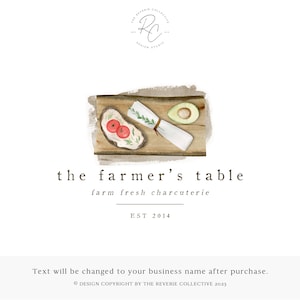 Rustic Charcuterie Board Logo: Premade Food Business Branding