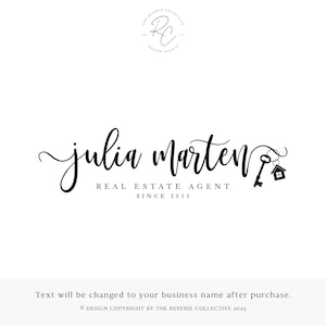Realtor House Key Logo: Premade Real Estate Agent Branding