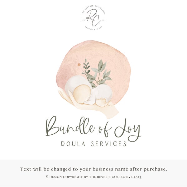 Baby Logo, Doula Logo, Motherhood Logo, Boho Logo, Midwife Logo, Maternity Logo, Photography Logo, Newborn Logo, Premade Logo Design