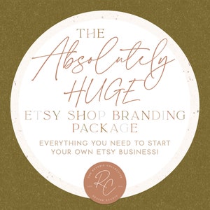 Progettazione logo personalizzato, marchio negozio Etsy, pacchetto marchio personalizzato, biglietto da visita, adesivi, set Facebook, set Etsy, kit marchio, progettazione logo