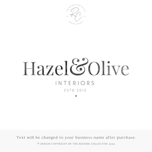 Ampersand Logo, Text Only Logo, Rustic Logo, Romantic Logo, Vintage Logo, Cottagecore Logo, Boutique Logo, Minimal Logo, Premade Logo Design