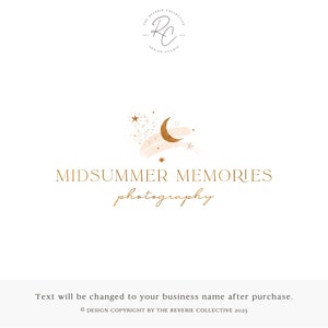 Logo Boho Moon & Stars: Gotowy projekt logo w stylu niebiańskim