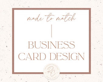 Business Card Design - A La Carte Option - Premade Logo Design, Custom Logo Design, Social Media, Instagram Template, Graphic Design