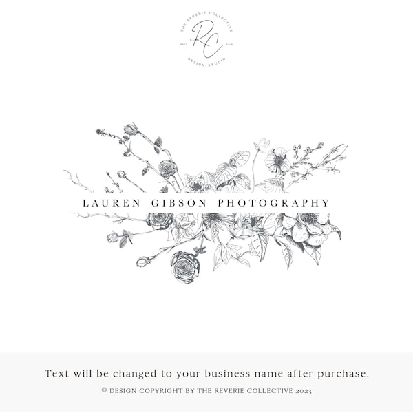 Diseño de logotipo prediseñado para una sucursal botánica: marca rústica de granja