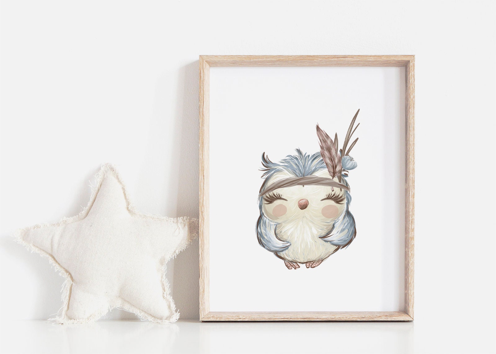 Nursery Prints, Nursery Wall Art, Owl Art Print, Animal Print, Feather Print, Watercolor Print, Art 