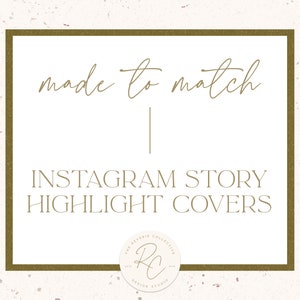 Passende Instagram Highlight-Cover - A La Carte Option - Social Media Branding, Instagram Vorlage, vorgefertigtes Logo-Design, individuelles Logo-Design