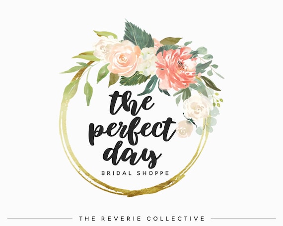 Premade Logo Design Logo Branding Watercolor Floral Logo Etsy