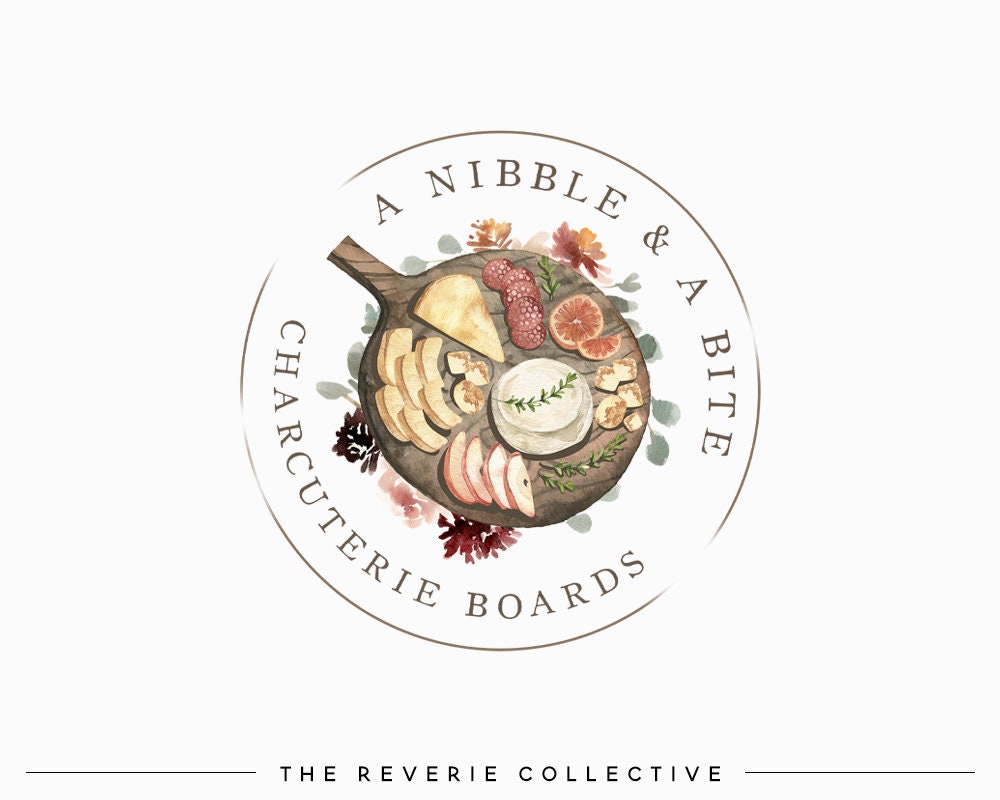 Cheese Board Logo Charcuterie Logo Food Blog Logo Farmhouse Etsy