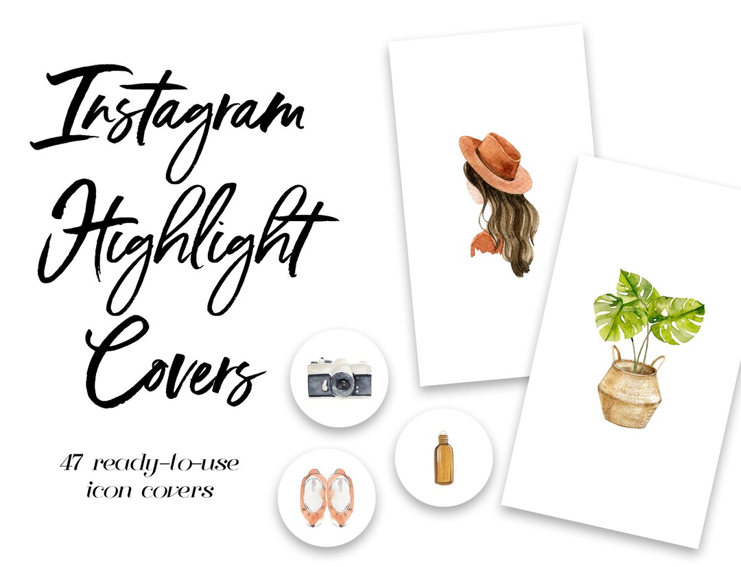 Instagram Highlight Covers, Watercolor Lifestyle Story Icons ...
