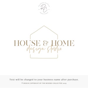 House Logo, Home Logo, Realtor Logo, Real Estate Logo, Line Art Logo, Abstract Logo, Modern Boho Logo, Minimal Logo, Premade Logo Design