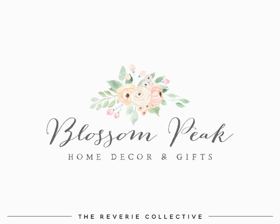 Romantic Logo Rustic Logo Farmhouse Logo Photography Logo | Etsy