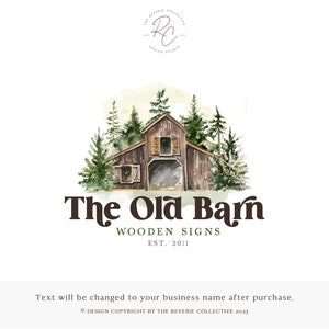 Rustic Barn Logo Design: Premade Farmhouse Business Branding