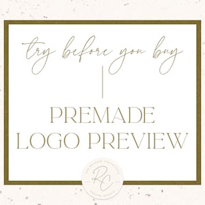 Try Before You Buy, A La Carte Option, Premade Logo Design, Custom Logo Design, Branding Kit, Branding Package, Graphic Design, Logo Preview