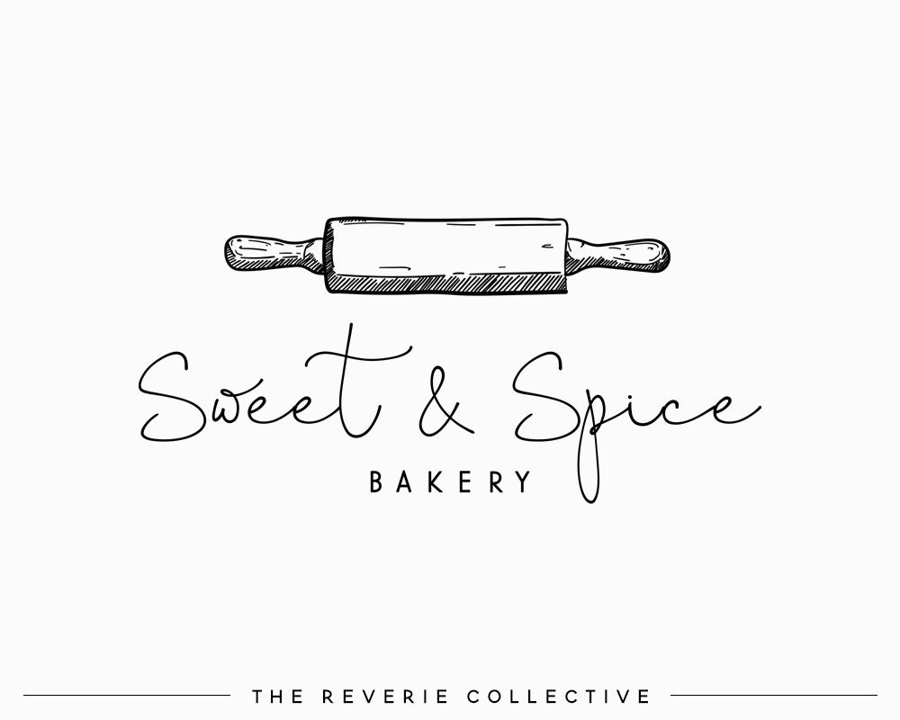 Rolling Pin Logo Bakery Logo Minimal Logo Simple Logo Etsy