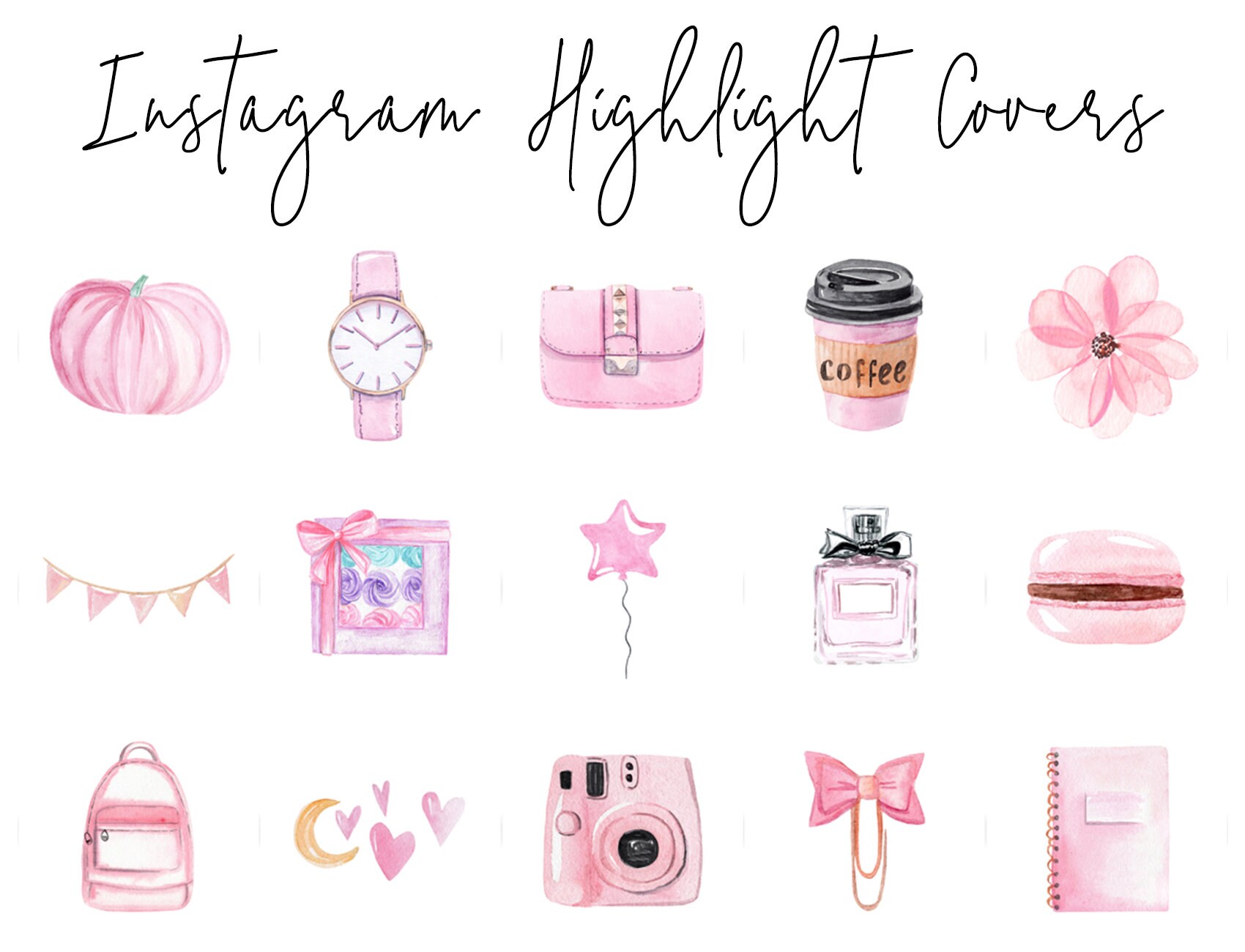 Pink Instagram Story Highlight Icons Ios 14 App Icons 17 Etsy Pink Instagram Story Highlight Icons Ios 14 App Icons 17 Etsy