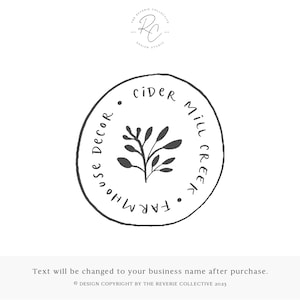 Round Logo, Rustic Logo, Branch Logo, Botanical Logo, Laurel Logo, Leaf Logo, Shop Logo, Blog Logo, Premade Logo Design