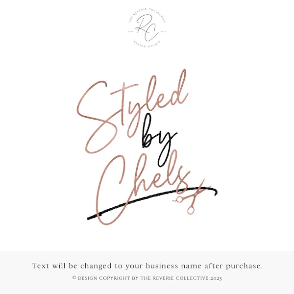 Hair Stylist Logo, Scissors Logo, Fashion Logo, Beauty Logo, Hair Salon Logo, Stylish Logo, Edgy Logo, Hairstylist Logo, Premade Logo Design