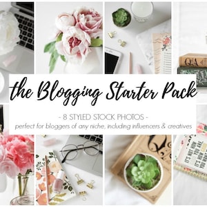 Startpakket voor bloggen Stock Photo: gestileerde afbeeldingen (digitale download)