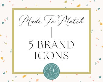 Custom Brand Icons, Social Media Graphics, Website Symbol Set, Business Highlight Elements, Branding Asset Collection, Marketing Accents