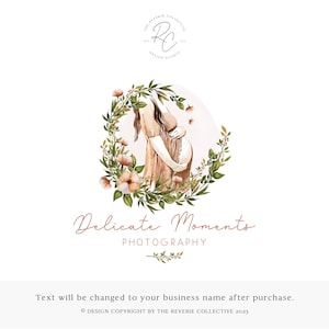 Logotipo de Doula, Logotipo de Parteira, Logotipo de Maternidade, Logotipo de Gravidez, Logotipo de Aquarela, Logotipo Cottagecore, Logotipo de Bebê, Logotipo de Recém-nascido, Design de Logotipo Pré-fabricado