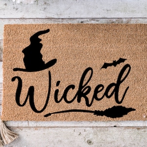 Wicked Halloween Doormat | Halooween Entryway Decor | Halloween Decorations