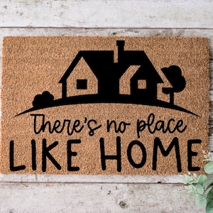There's No Place Like Home Doormat | Wizard of Oz | Welcome Mat | Entryway Mat