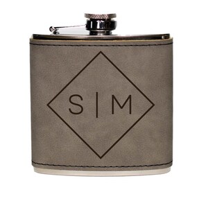 Custom Leather Flask | Groomsman Gift | Wedding Gift|Monogrammed Gift|Customizable Gift|Personalized Flask|Leather Flask|Personalized Gift |