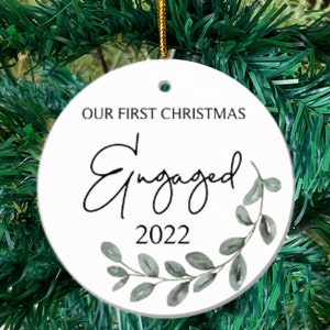 Our first Christmas| Christmas Ornament| Engaged Christmas Ornament| Engagement Gift| Newlywed Gift