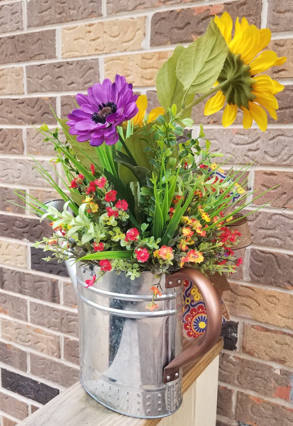 Sunflower Centerpiece Watering Can Watering Can Centerpiece Etsy