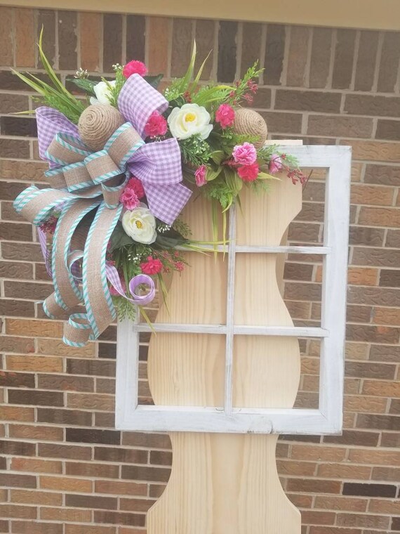 Spring Doorhanger Garden Decor Shabby Chic Window Decor Etsy